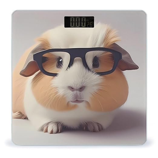 Digital Bathroom Scale for Body Weight Scale with Bright LCD Display High Accuracy Step-On Technology Auto On/Off Guinea Pig Digital Scales 400 Lbs /180kg