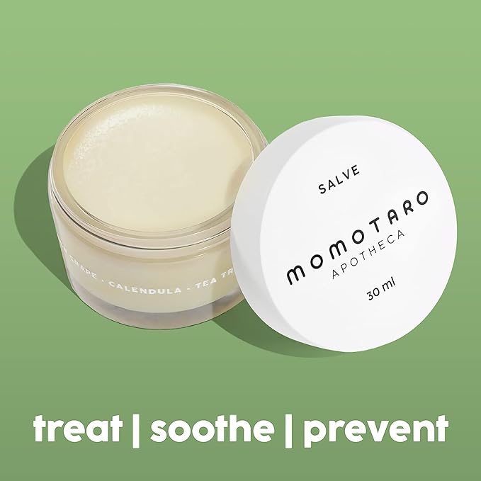 MOMOTARO APOTHECA Vaginal Moisturizer Organic Vulva Salve &amp Organic Probiotic for Women Vaginal &amp Digestive Supplement Set - Soothing Balm Vulvovaginal Dryness Odor Itching Burning Redness