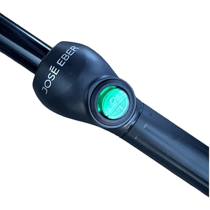 Jose Eber: Clipless Curling Iron .75 (19mm) - Black - Professional Tourmaline Ceramic Barrel Wand Styling Tool Ion Technology Heat Resistant Glove