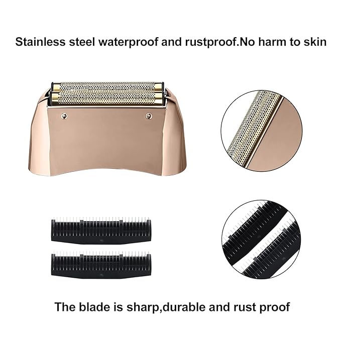 2 Pack Pro Shaver Replacement Foil and Cutters Compatible with andis 17220/17230 Shaver ProFoil Lithium Replacement