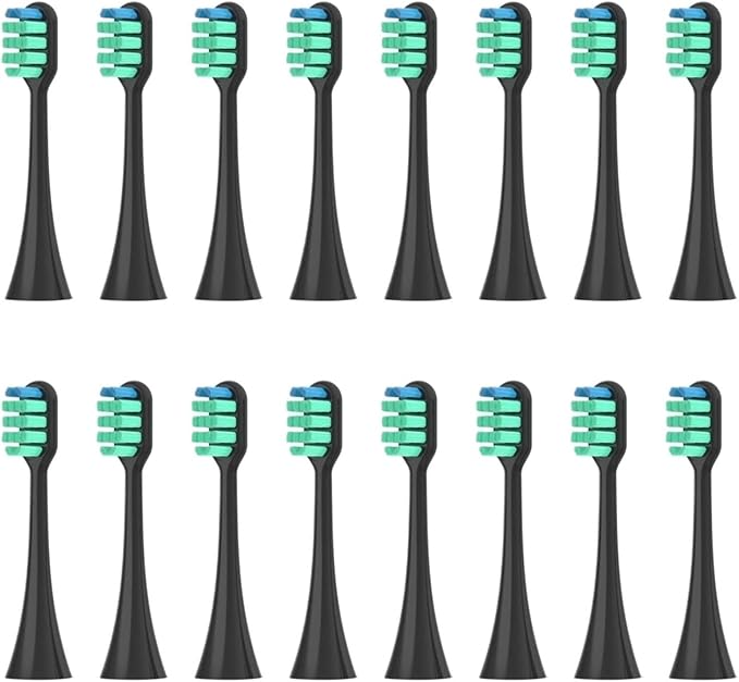 Replacement Toothbrush HeadsCompatible for Panasonic Doltz EW-DC01/DC12/PDL54/PDP51/EW1031/DE92/WEW0980/DL40/DL75/DL82 Electric(16pcs Black)