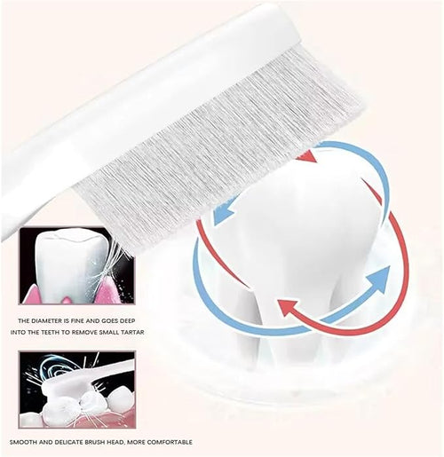 2/4PCS Ultra-fine Soft Toothbrush Brush Heads Compatibility for Phili Sonic HX3/HX6/HX9 for 6780 3014(2PCS White)