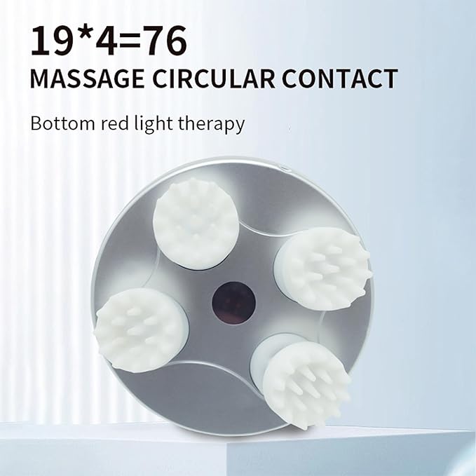 Electric Scalp Massager Head Massager for Women Handheld Head Massage Tool Massage Machine Rechargeable Relaxation Tool for Women Scalp Cordless White