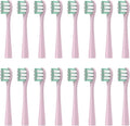16pcs Replacement Toothbrush HeadsCompatible for ShowSee D1/D2/D3 Soft Bristles Cleaning Brush Head(16pcs Pink)