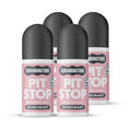Scrubbingtons Pit Stop 98% Natural Deodorant For Women Roll on For Sensitive Skin Made in UK. Paediatrician approved Aluminium &amp Alcohol Free Vegan &amp Cruelty Free Floral Blossom 75ml x 4
