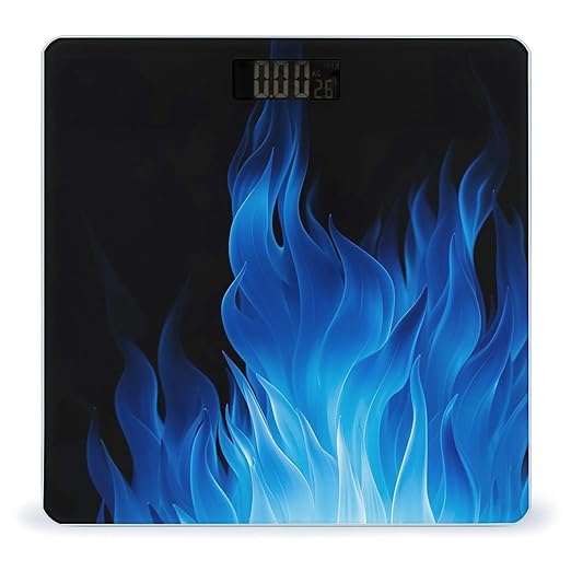 Blue Flame Scale for Body Weight Digital Bathroom Scale Toughened Glass High Precision Scales for Body Weight with Large LCD Backlight Display Weight Scales