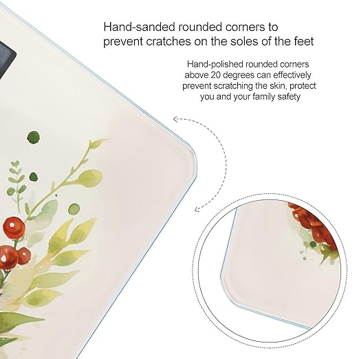Lovely Snail Bathroom Scale Large LCD Backlight Display Digital Scale Rounded Corners Body Scales Automatic Power On/Off Bathroom Scales for Home Bedrooms