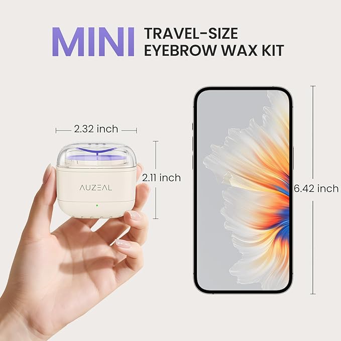 Mini Face Wax Kit for Women Facial Waxing Kit with 26 Wax Sticks 100g Waxing Beads Long-lasting Facial Hair Removal USB Fast Charging Smart Constant Temp Travel or Home Use