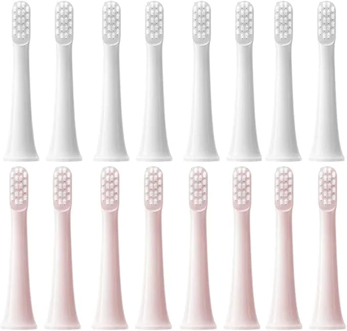 8PCSCompatible for XIAOMI MIJIA T100 Replacement Brush Heads Sonic Electric Toothbrush Vacuum Dupont Soft Bristle Suitable