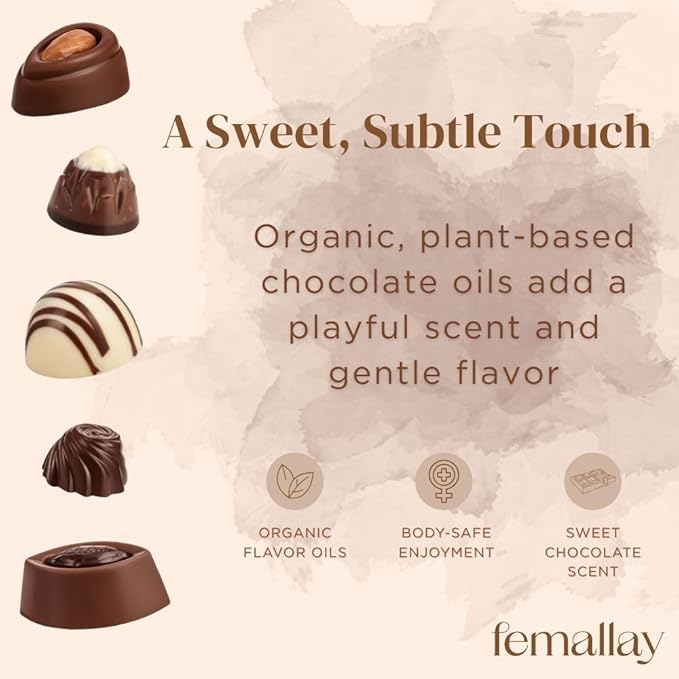 Femallay Organic Vaginal Melts – Chocolate – Moisturizes and Refreshes – 14 Count + Applicator