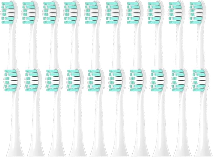 4/8/12/16PCS Compatible for Philips HX6021 Replacement Toothbrush Heads Sonic Electric Vacuum DuPon Soft Bristle Brush(PHILIPS-20pcs)