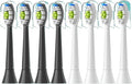 4/8pcs Replacement Toothbrush Heads Compatible with Philips Sonicare Soft Electric Brush Head 4100 6500 6100 7500 5(4White 4Black)