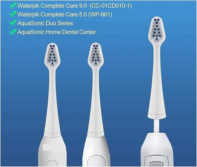 20pcs Toothbrush HeadsCompatible for Waterpik Replacement Hygiene Clean Soft Bristle Nozzles(20pcs Black)