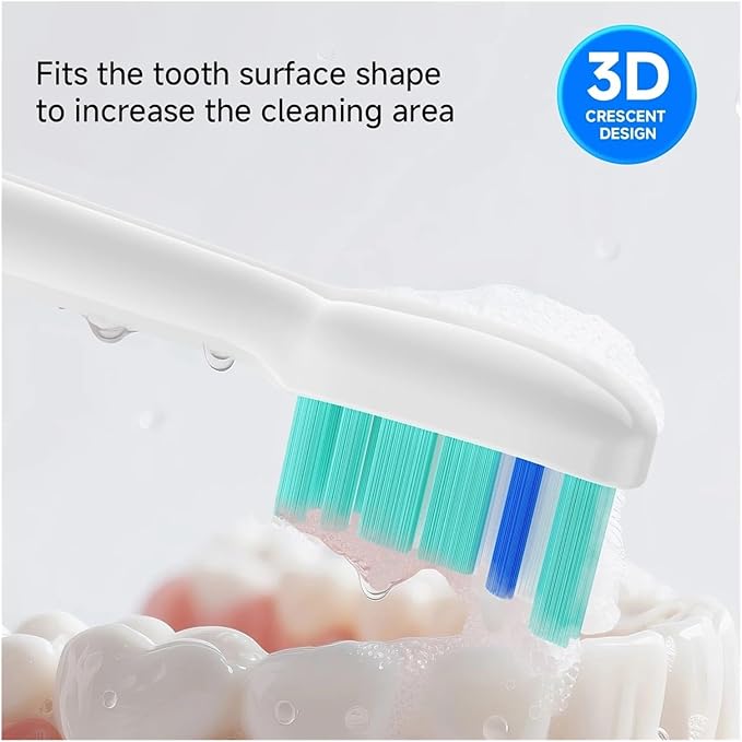 Replacement Toothbrush Heads Compatible for 4100 6500 6100 7500 5300 110016Pcs(Blue)