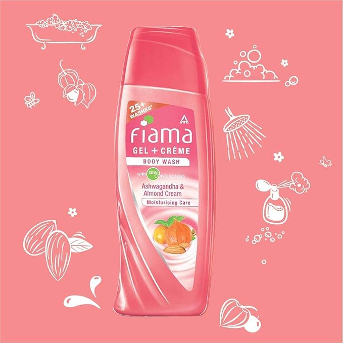 Fiama Gel+Creme Body Wash - Ashwagandha &amp Almond Cream (100ml)