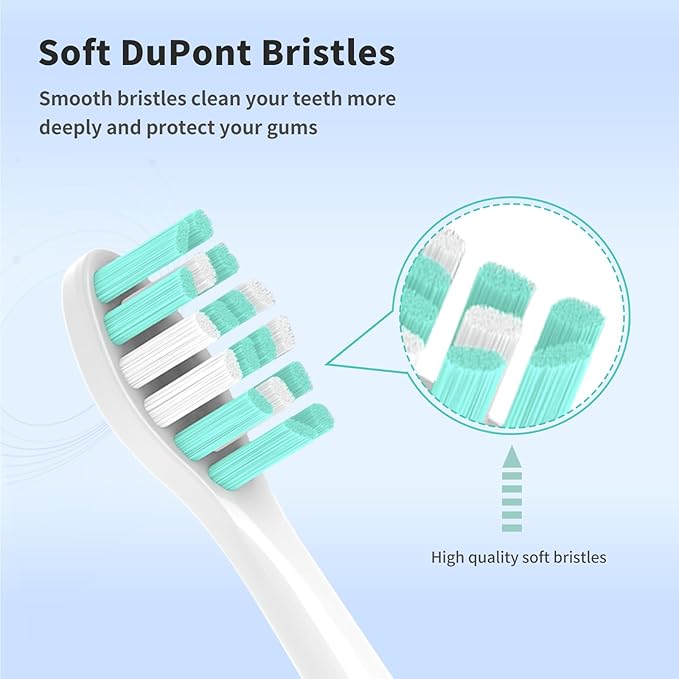 Toothbrush Heads Compatible with Philips Sonicare Electric Toothbrush 410051006100C1C2C3GWSonic Brush Head Removing Dental Plaque Soft Brush White10 Pack