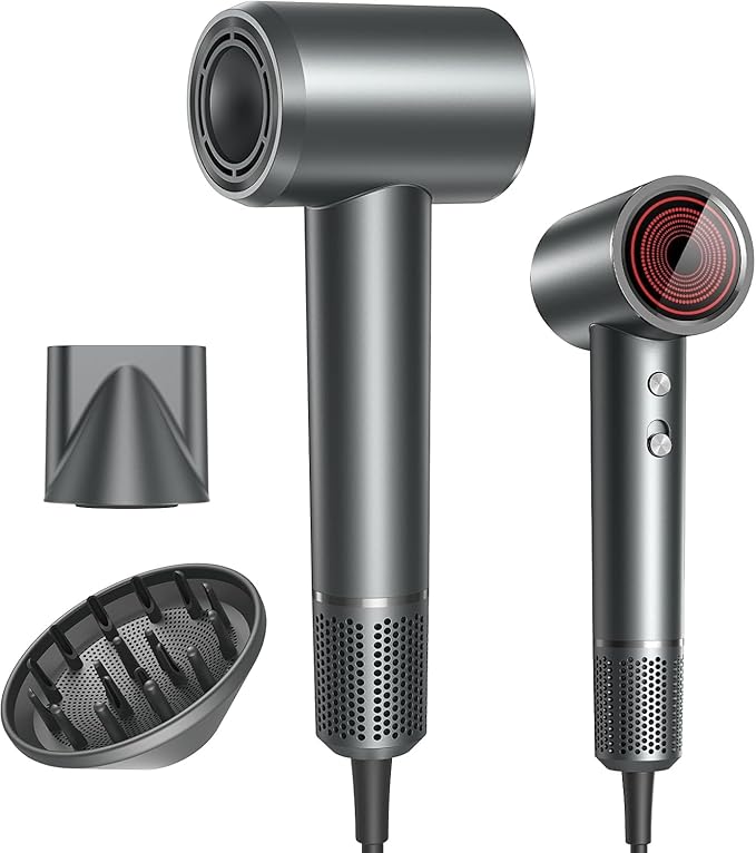 Hair Dryer Professional Ionic Hair Dryer for Fast Drying High Speed Hair Blow Dryer with Diffuser for Home Salon Travel Constant Temperature Hair Care Without Hair Damage