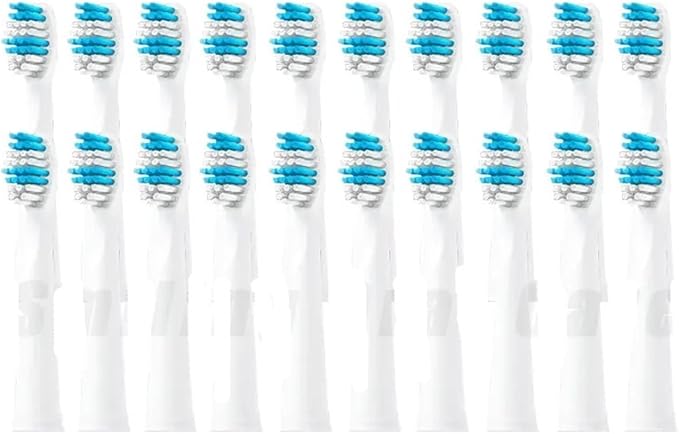 10/20PCS Electric Toothbrush HeadsCompatible for SEAGO SG899/SG507/SG610/SG659/SG917/E1/E2/E3 Vacuum Replacemen Brush Head(Gray)