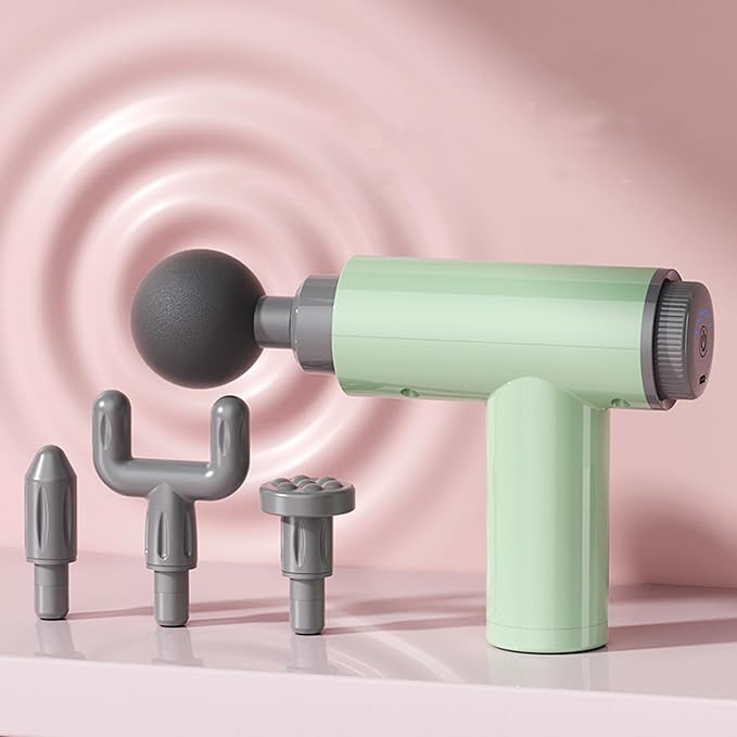Portable Massage Gun Handheld Percussion Massager Small Massage Gun Cordless Massager for Women Men Muscle Relaxation White