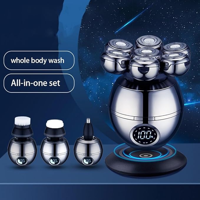 Head Shavers for Bald Men 5 In 1 Electric Head Shaver For Bald Men 7D Floating Cutter Beard Trimmer Clipper IP68 Waterproof Shaving USB Charging