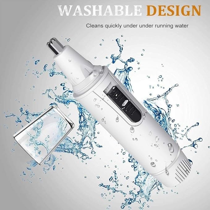 Nose and Ear Hair Trimmer – Painless Precision Tool Battery PoweredWet/Dry Easy to Clean