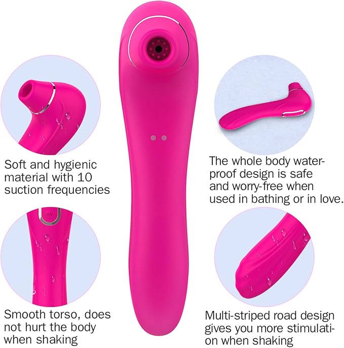 Golden Glow Luna Personal Massager Luna Pro Age Massager Waterproof USB Rechargeable (Red)