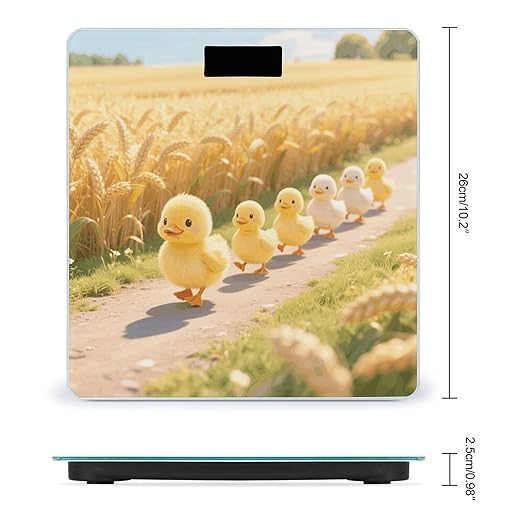 Cute Duck Weight Scale Cute Bathroom Scale for Body Highly Accurate Digital Weighing Machine for People Compact LCD Display Scales with Sturdy Toughened Glass Scales