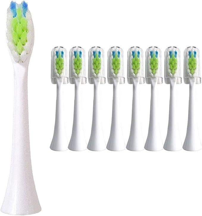 Replacement Toothbrush HeadsCompatible with Philips Hx6015 Bh1022 Hx6062 Electric Tooth Brush Heads(3color-2A-8pcs)