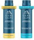 Oars + Alps Aluminum-Free Deodorant Spray Travel Size California Coast and Fresh Ocean Splash Bundle