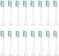 16PCS Replacement Toothbrush Brush HeadsCompatible for Phili Sonic Care and Click-on Handles(16pcs White)