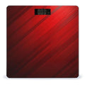 Red Stripe Bathroom Scale Automatic Power On/Off Body Scales LCD Backlight Display Square Digital Scale Rounded Corners Bathroom Scales for Home Bedrooms