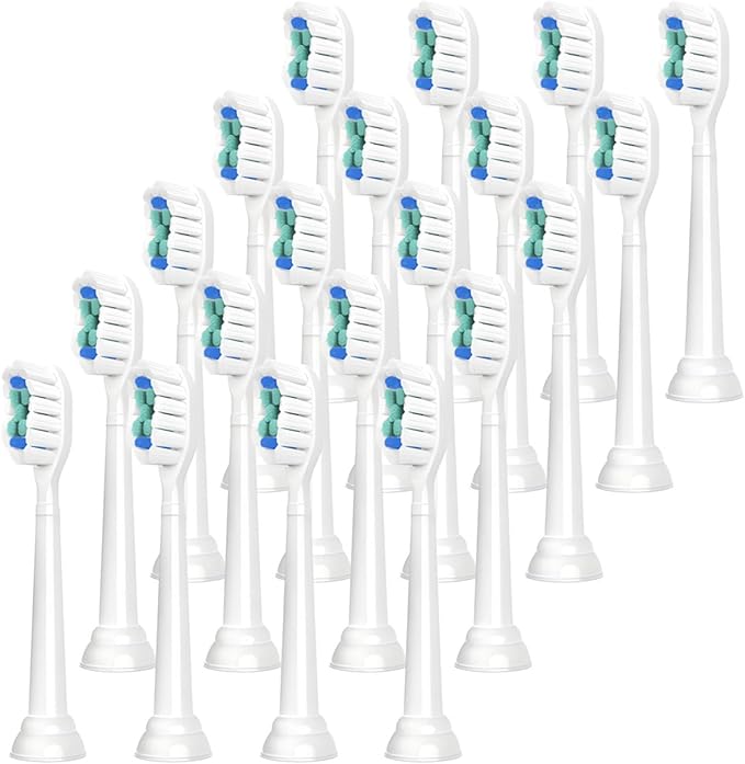 4/8/12/20 Pcs Toothbrushes Head Compatible for 1100 4100 5100(White-20 Pcs)