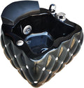 Acrylic Massage Footbath Portable Foot Spa Bathtub Colorful Light Surfing Pedicure Bathtub Acrylic Pedicure Bowl Used in Beauty Salons and Nail Salons Salon(Black)