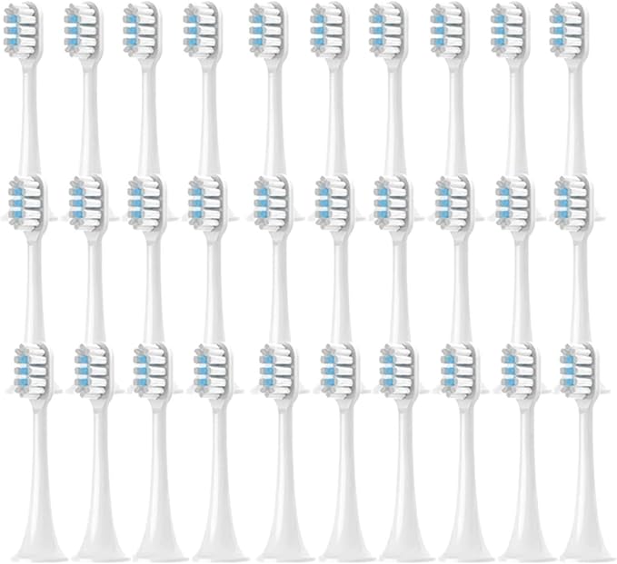 Compatible with Philips HX9003 9013 9112 9141 9172 9182 9332 9340 9342 9350 9352 9362 9363 Vacuum Toothbrush Soft Bristle Heads(PHILIPS-30pcs)