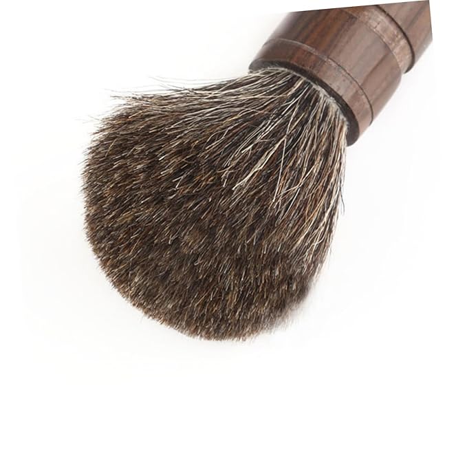 3pcs Natural Wooden Handle Bristles Mustache Beards Brush Fine Bristles Hairbrush for Men Shave Brushes for Men Wet Shaving