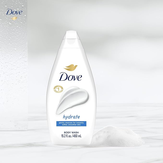 Dove Body Wash Hydrate 6-Pack – Moisturizing Cleanser for Smooth Soft Skin 15.22 Oz Ea
