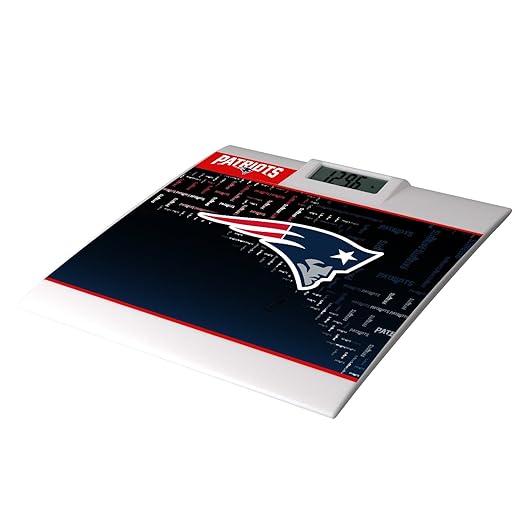 Keyscaper New England Patriots Quadtile Design Digital Bathroom Scale