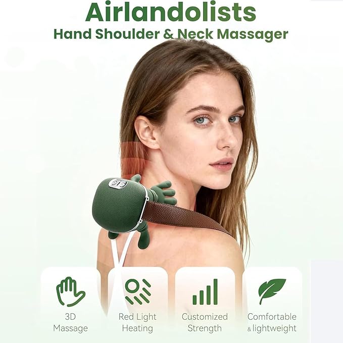 Bionic Heated Massager 2026 New Portable Neck and Back Massager Electric Deep Tissue 4D Kneading Massage for Shoulder Back Neck Leg