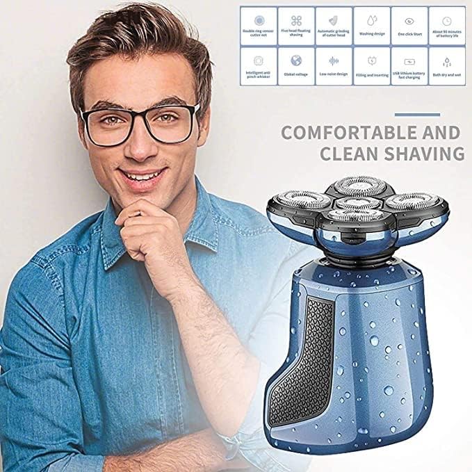 Electric Shavers for Men Bald Head Shaver Mens Electric Razors for Shaving Rechargeable Cordless Wet/More accurately Read and fit Your face and Neck