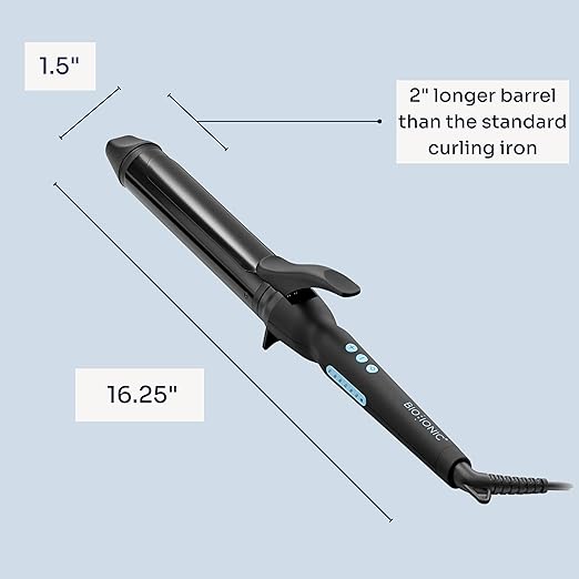 Bio Ionic Long Barrel Curling Iron with Moisture Heat Technology &amp NanoIonic MX Versatile Curling Wand - Multiple Barrel Sizes for Tight Classic Loose &amp Soft Curls