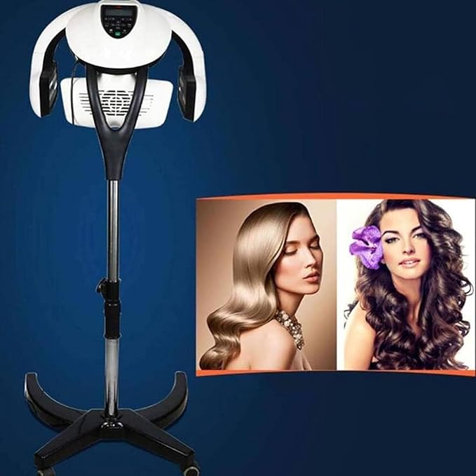 Hair Dryer Standing Hair Perm Color Processor Dryer Heavy Duty Adjustable Wall Mounted/Standing Hair Dryer - Hair Salon Equipment for Hair Dyeing Perming800W(Standing)