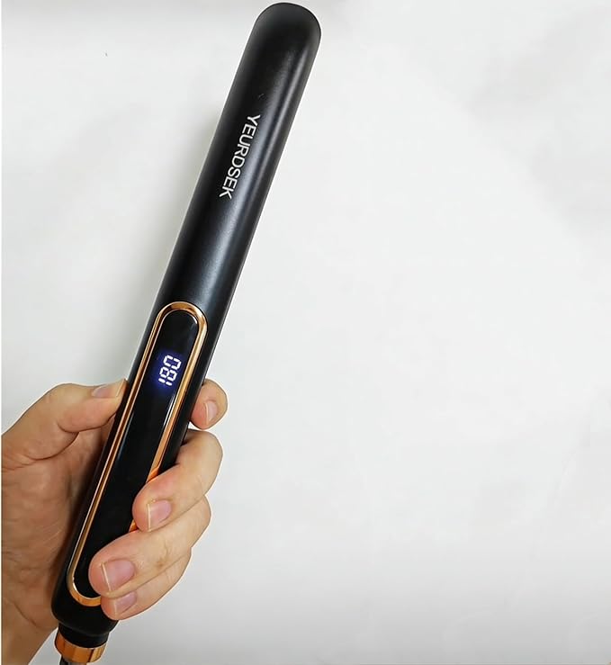 Hair Straightener Flat Iron - Quickly Heats up in 10s Max Temperature 230° C/450° F Professional 1 Inch Straightener &amp Curler 2 in 1 with Ceramic Plates Suitable for All Hair Types