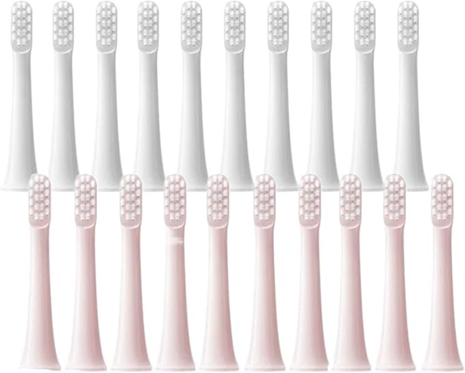 8PCS Replacement Brush Heads Compatible for XIAOMI MIJIA T100 Electric Toothbrush(4White 4Pink)