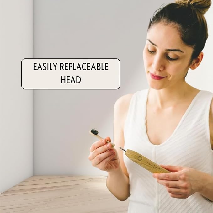 Sustainable Tomorrow Zen Bamboo Toothbrush Replacement Head – 3 Pack | Eco-Friendly Bamboo Bristles Head | Sustainable Plastic-Free Oral Care | Compatible with Zen Toothbrush