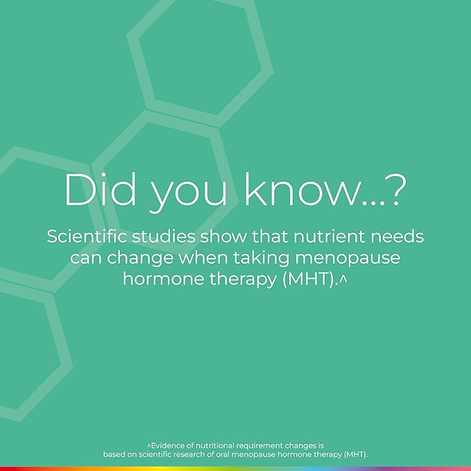 Health &amp Her Multivitamin for Women Taking Menopause Hormone Therapy (MHT/HRT) - Supplements for Women - Nutrition and Wellbeing Support - 1 Month Supply 60 Tablets - Vegan &amp Gluten Free