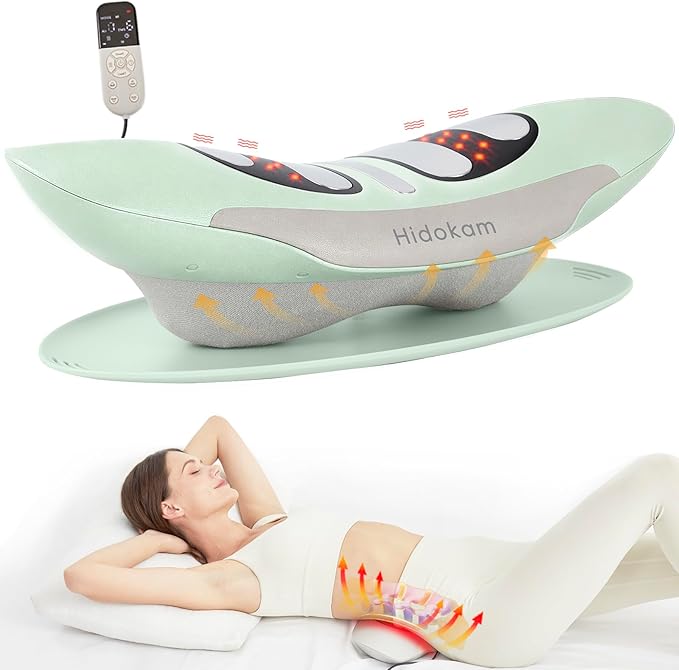 Smart Lower Back Massager with Soothing Warm Therapy &amp Air Traction – Spinal Decompression Device for Sciatica Relief Lumbar Pressure &amp Stiffness - Ideal Gift for Parents &amp Loved Ones