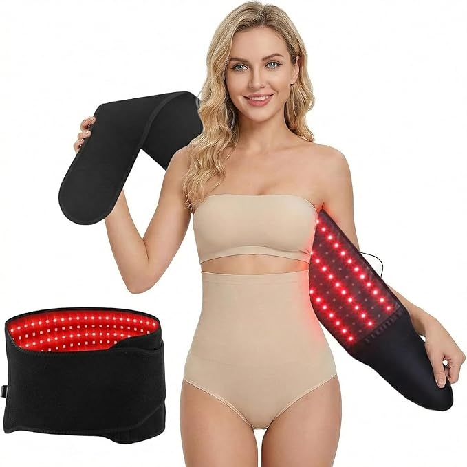 Nurasculpt Waist Band Red Light Red Light Therapy Belt for Body 660nm/850nm LED Bead Wearable Wrap for Back Shoulder Waist Stomach Knee Muscle