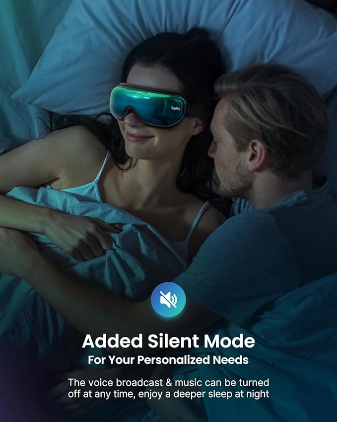 RENPHO Eye Massager with Heat Birthday Gifts for Women Men Her Eyeris 1 Heated Sleep Mask Eye Care Headache Massager for Migraines with Bluetooth Music