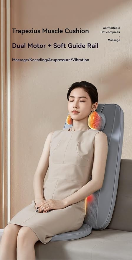 Full Back Massager with Heat-Shiatsu Massage Chair Pad - Shiatsu Back Massager for Chair with Height Adjustable Neck MassagingGift for Mom and Dad