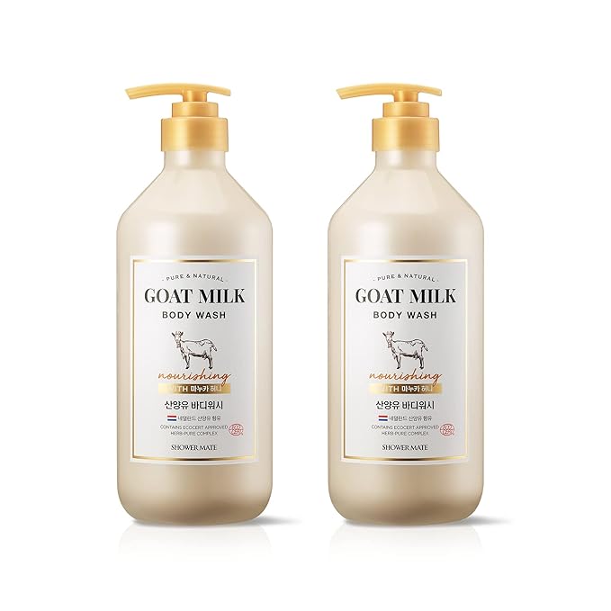 Premium Goat Milk Body Wash Manuka Honey For Smooth Skin Moisturizing PH Balancing Body Cleanser with Probiotics Honey Herb Pure Complex 27 Fl Oz Pack Of 2